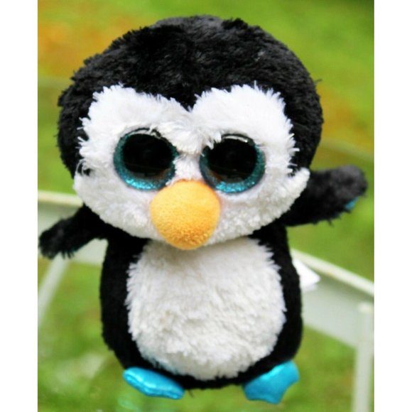 TY Beanie Boos Waddles the Penguin Plush White Blu - Picture 1 of 10